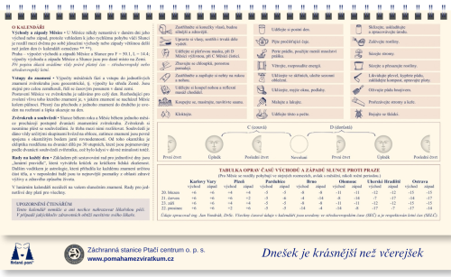 Lunární kalendář Krásné paní s publikací 2027